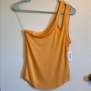 Old Navy One Shoulder Orange Tank Top